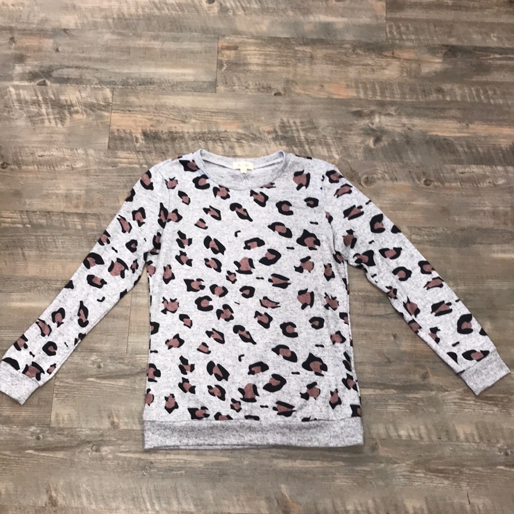Cheetah Print Long Sleeve Top